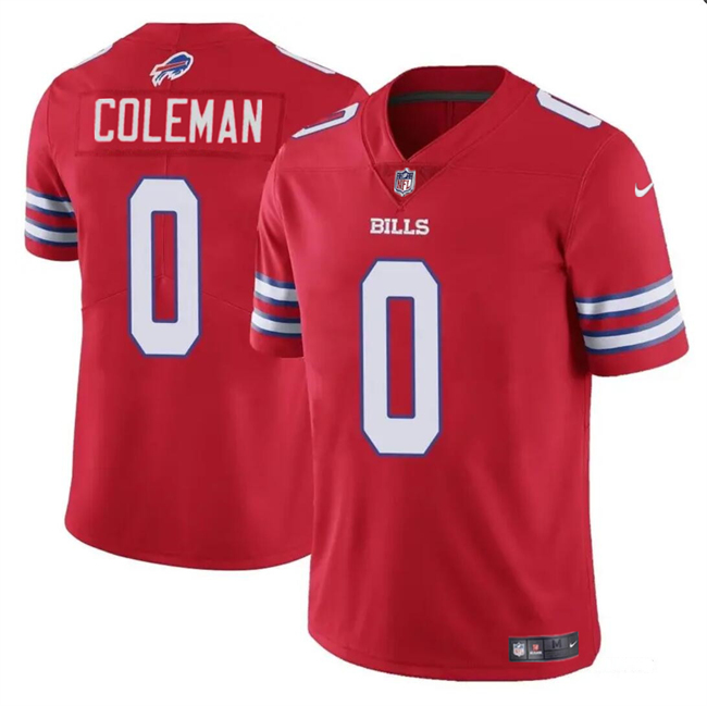 Men's Buffalo Bills #0 Keon Coleman Red 2024 Draft Vapor Untouchable Limited Football Stitched Jersey
